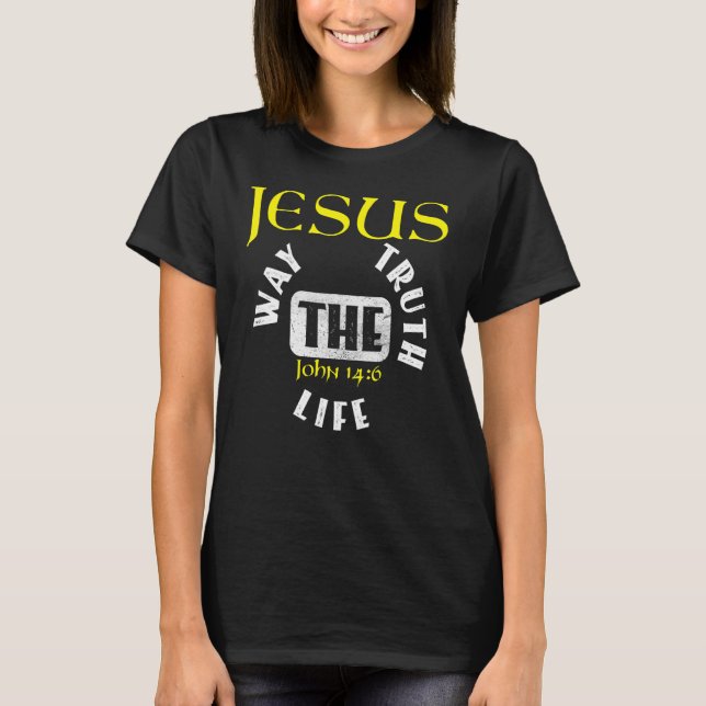 Camiseta Versículo da Bíblia Cristã João 146 3 (Frente)