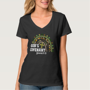 Camiseta Versículo da Bíblia em Arco-Íris Cristão da Alianç