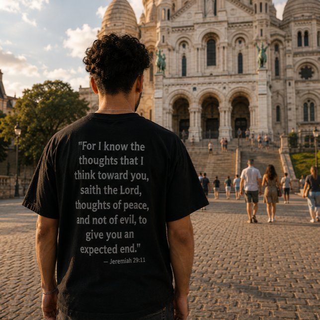Camiseta Versículo da Bíblia Jeremias 29:11 (Criador carregado)