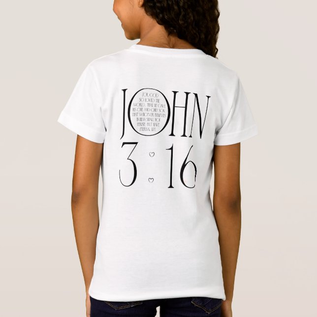 Camiseta Versículo da Bíblia João 3:16 (Verso)