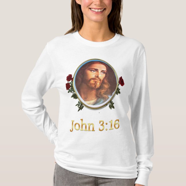 Camiseta Verso Bíblia John 3:16 (Frente)