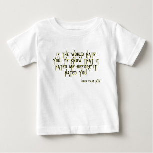 Camiseta Verso da Escritura de Bíblia do John 15:18 KJV