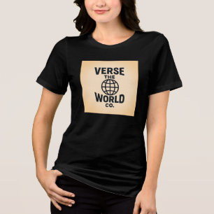 Camiseta Verso o Tee Tripla da Bella+Canvas Mundial das Mul