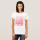 Camiseta Versões simples, cor-de-rosa, do retrato feminino  (Frente Completa)