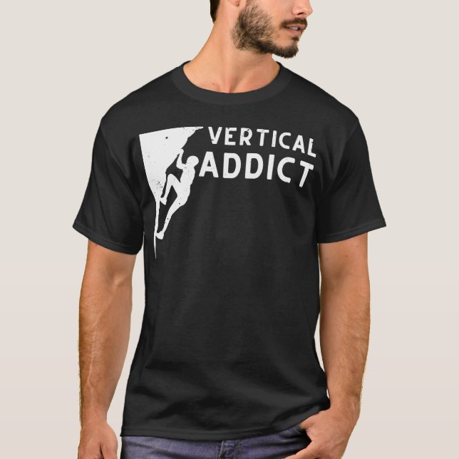 Camiseta Vertical Addict Rock Climber friend (Frente)