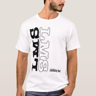 Camiseta vertical preto e branco dos lms, roupa inc