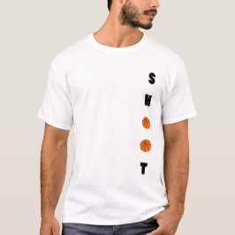 Camiseta Vertical SHOOT Minimalist Basketball Typography
