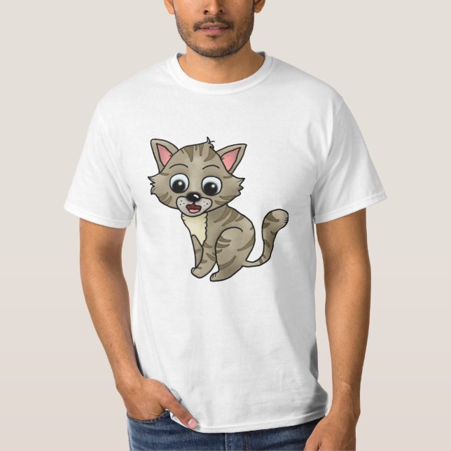 Camiseta Verwunderte Katze (Frente)