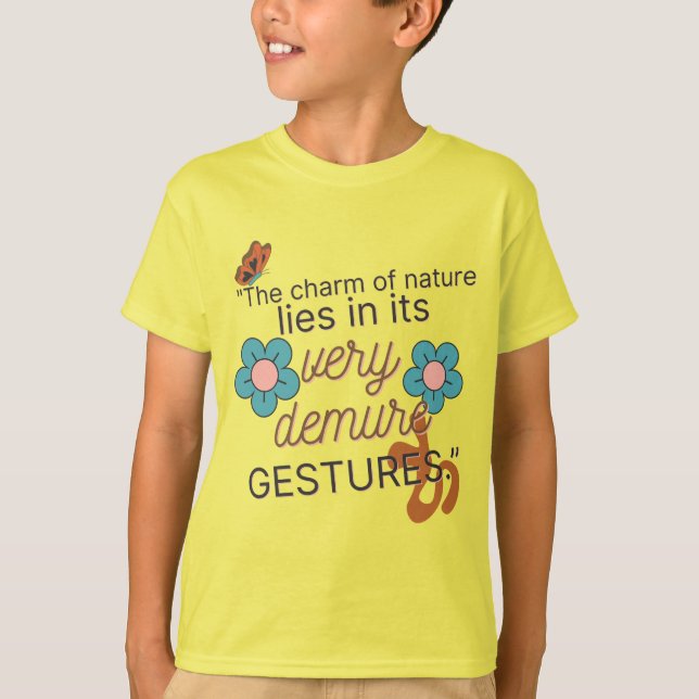 Camiseta Very Demure Gestures-Gen Z 2026, Yellow Kids Basic (Frente)