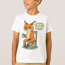 Camiseta Very Funny | Grumpy Fox with Coffee Sarcastic