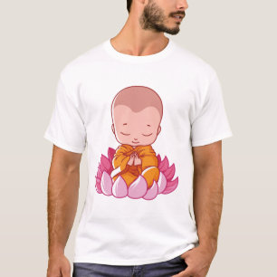 Camiseta Vesak Budismo Cartoon Aniversário de Buda, criança