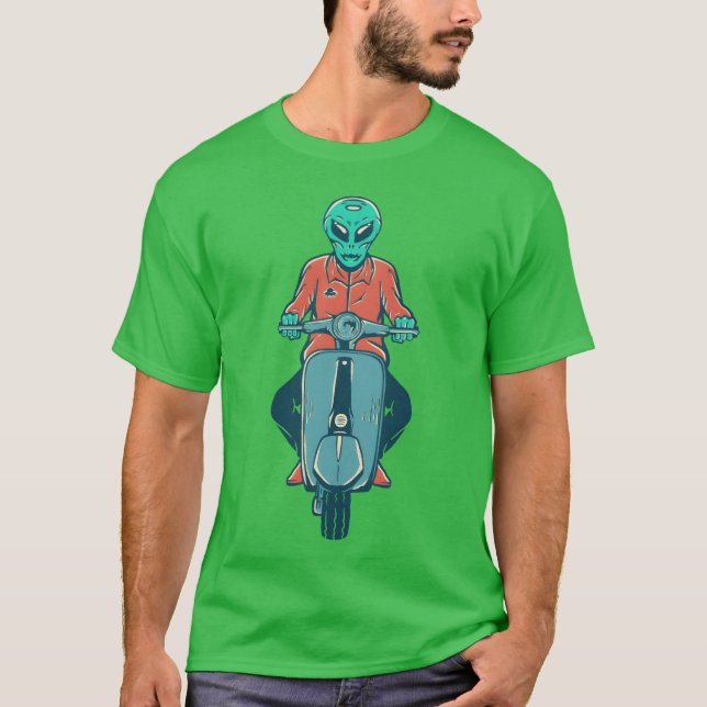 Camiseta Vespaour em fuga engraçado (Frente)