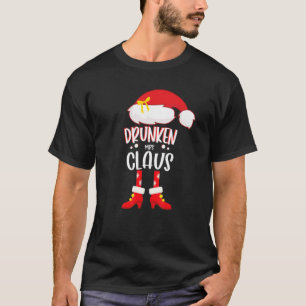 Camiseta Véspera de Natal Bêbada Papais noeis da Sra. Cla