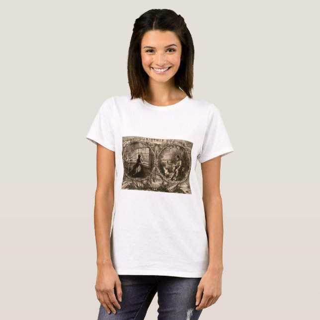 Camiseta Véspera de Natal - Thomas Nast 1863 (Frente Completa)