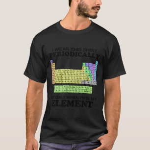 Camiseta Veste Periódica De Mesas Este Elemento Cor Ciência