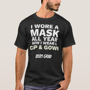 Camiseta Vesti uma máscara o ano todo para Vestir Boné e pa