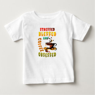 Camiseta Vestido Abençoado E Café Obcecado