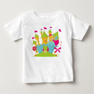 Camiseta Vestido de Bebê Princesa Fada Loira Sem Manga