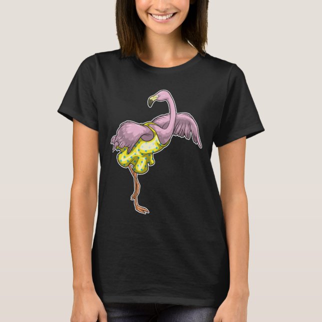 Camiseta Vestido de Bolinhas Flamingo (Frente)