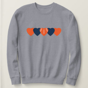 Camiseta Vestido de coração de futebol Fan Denver Escuro