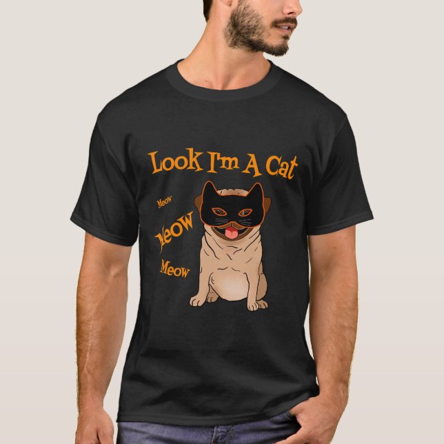 Camiseta Vestido de Dia das Bruxas Cãozinho Tshirt Engraçad (Frente)