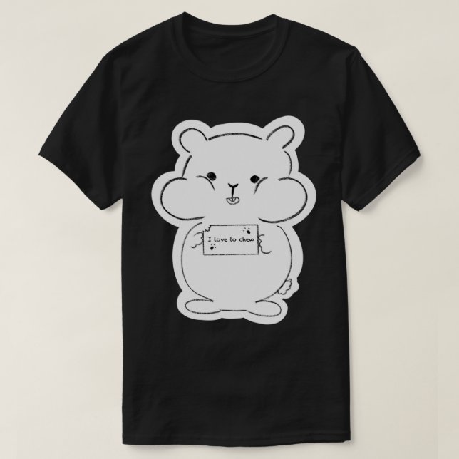 Camiseta Vestido de hamster! (Frente do Design)