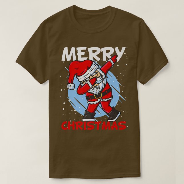 Camiseta Vestido de Natal neve dança de dança no inverno Sa (Frente do Design)