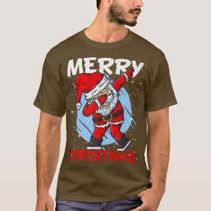 Camiseta Vestido de Natal neve dança de dança no inverno Sa
