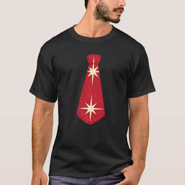 Camiseta Vestido De Natal Para Cima De Inverno NYE Necktie  (Frente)