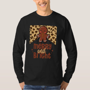 Camiseta Vestido de Natal Retro Alegre e Brilhante de Bisco