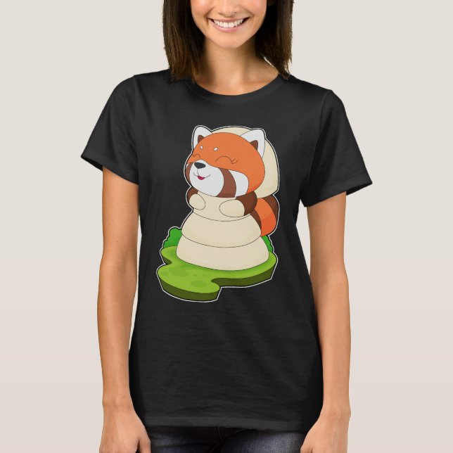 Camiseta Vestido de Noiva Panda Vermelho Casamento (Frente)