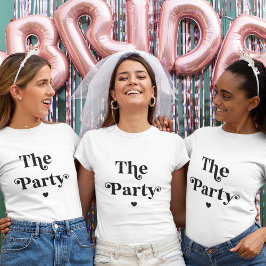 Camiseta Vestido de Noiva Retro Script Bridesmaid Festa de