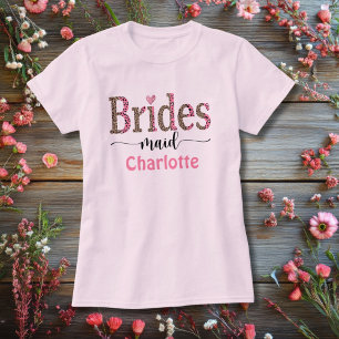 Camiseta Vestido de Noiva Rosa Cinza Personalizado com Impr