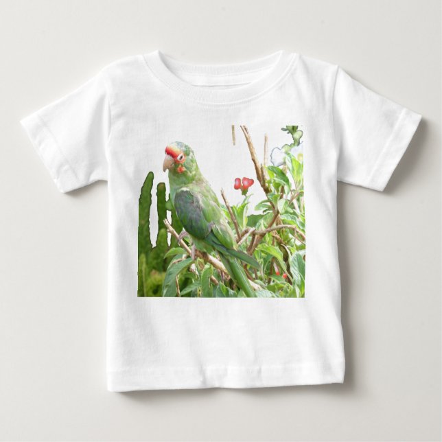 Camiseta Vestido de Pássaro Roxo Verde Lorikeet (Frente)