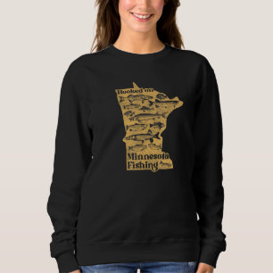 Camiseta Vestido De Pesca De Minnesota Vintage Mn Angler