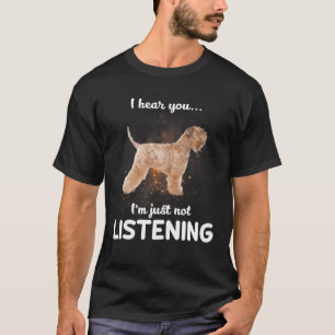 Camiseta Vestido Maciço, Terrier, Eu Ouço Você Não List