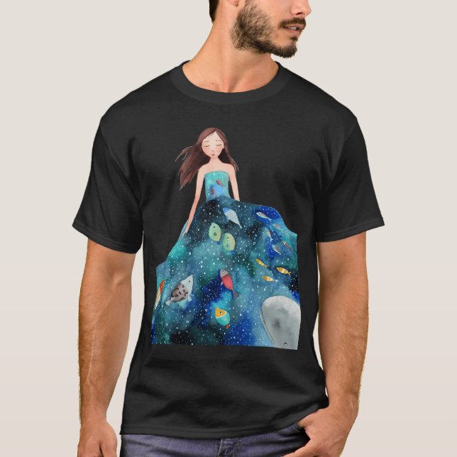 Camiseta Vestido oceano (Frente)