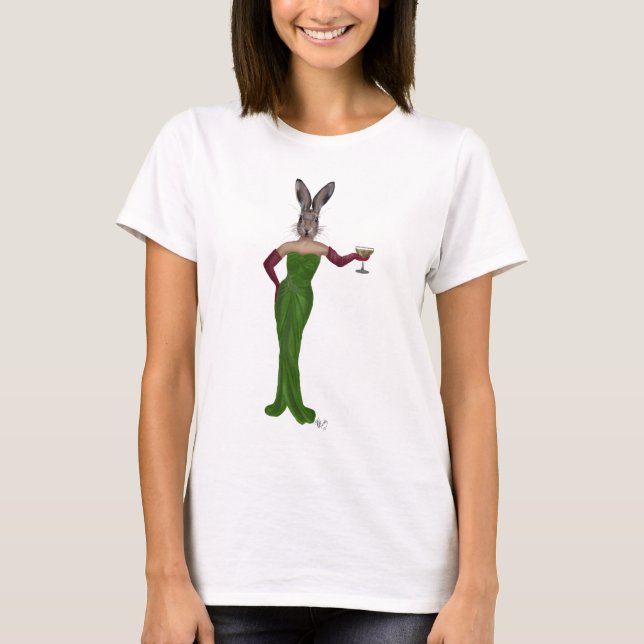 Camiseta Vestido Verde Rabbit (Frente)