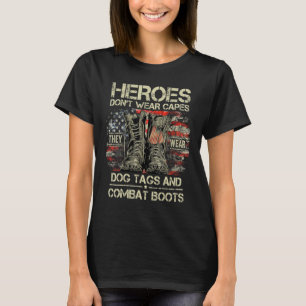 Camiseta Vestígios de bandeira dos EUA... sou um herói, um