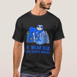 Camiseta Vestimos a artrite juvenil azul Sensibilização