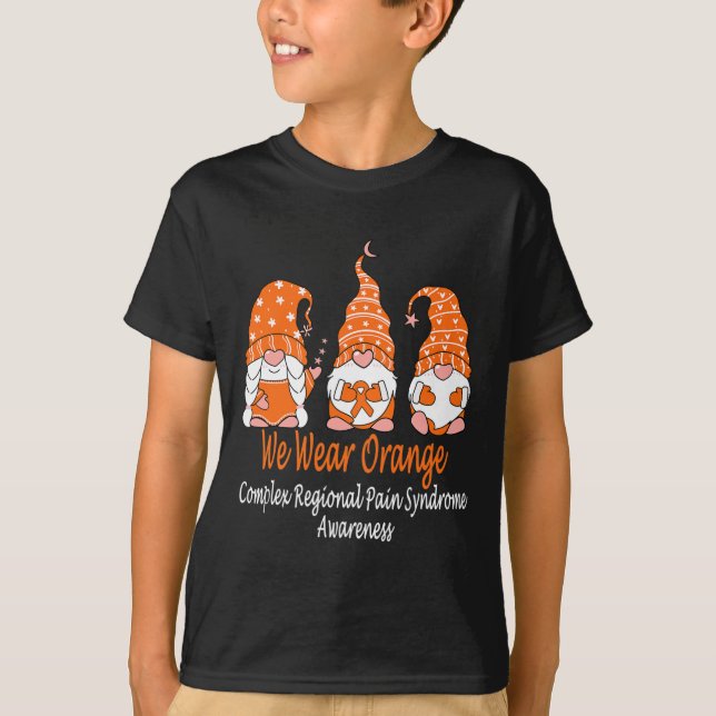 Camiseta Vestimos Laranja Para A Complexa Síndrome Regional (Frente)