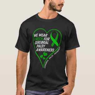 Camiseta Vestimos Verdes Para A Paralisia Cerebral Sensível