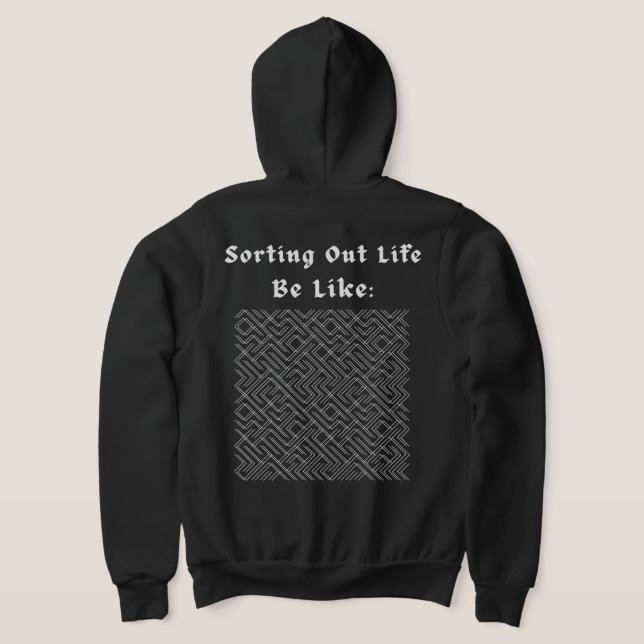 Camiseta Vestindo a Vida como uma Rua de Moda Gótica Labirí (Postura das costas)
