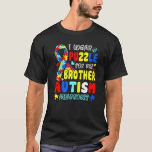 Camiseta Vestindo Quebra-cabeça Para O Meu Irmão Autismo Cr