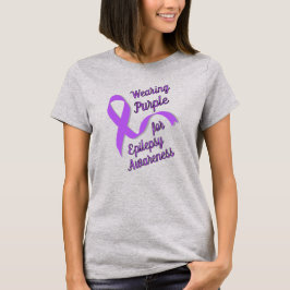 Camiseta Vestindo Roxo para a Conscientização da Epilepsia