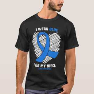Camiseta Vestir Azul Para A Consciência Da Minha sobrinha