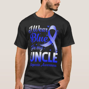 Camiseta Vestir Azul Para A Consciência Do Meu Tio Alopecia