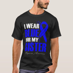 Camiseta Vestir Azul Para Minha Irmã Pena De Alopecia