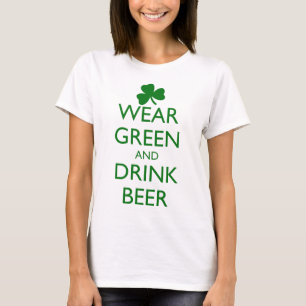 CAMISETA VESTIR CERVEJA VERDE E BEBER