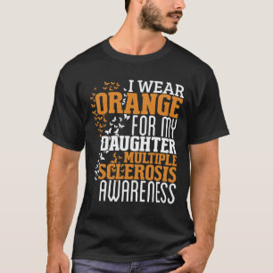 Camiseta Vestir Laranja Para Filha Sra. Múltipla Esclerose 